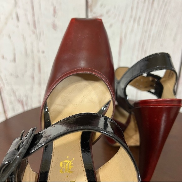 L.A.M.B. by Gwen Stefani HAMURA women’s Platform Heels  Black red Vintage Y2K 7B - Picture 9 of 17